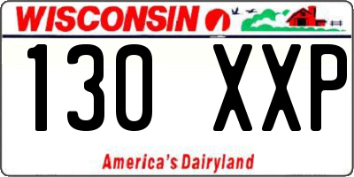 WI license plate 130XXP