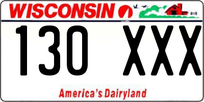 WI license plate 130XXX