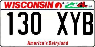 WI license plate 130XYB