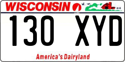 WI license plate 130XYD