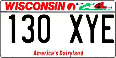 WI license plate 130XYE