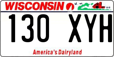 WI license plate 130XYH