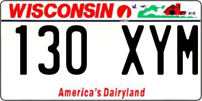 WI license plate 130XYM