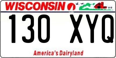 WI license plate 130XYQ