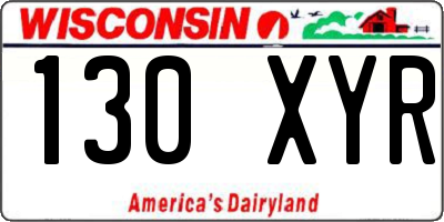 WI license plate 130XYR