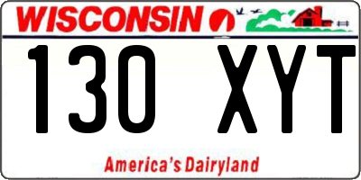 WI license plate 130XYT
