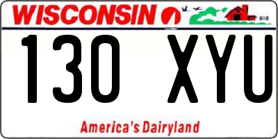 WI license plate 130XYU