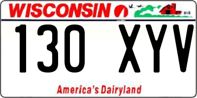 WI license plate 130XYV