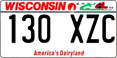 WI license plate 130XZC