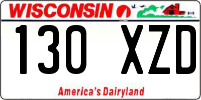 WI license plate 130XZD