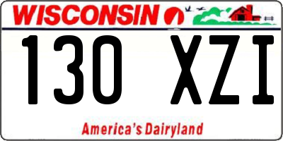 WI license plate 130XZI