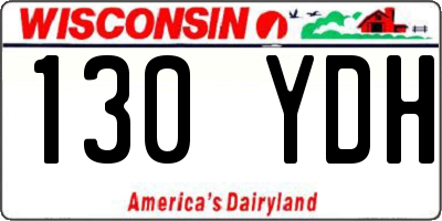WI license plate 130YDH