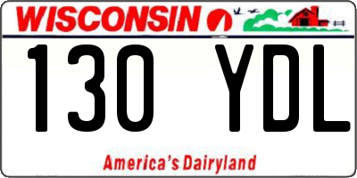 WI license plate 130YDL