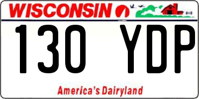 WI license plate 130YDP
