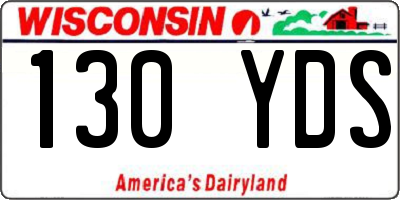 WI license plate 130YDS