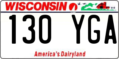 WI license plate 130YGA