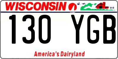 WI license plate 130YGB