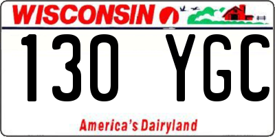 WI license plate 130YGC