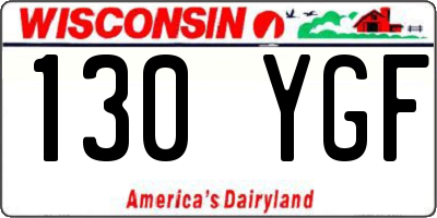 WI license plate 130YGF