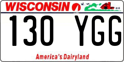 WI license plate 130YGG