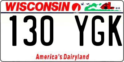 WI license plate 130YGK