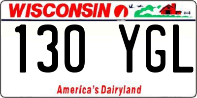 WI license plate 130YGL