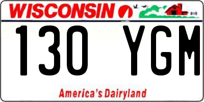 WI license plate 130YGM