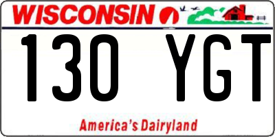 WI license plate 130YGT
