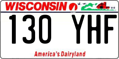 WI license plate 130YHF