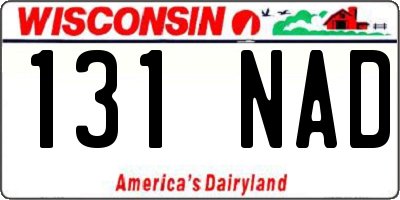 WI license plate 131NAD