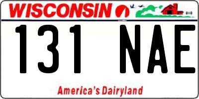 WI license plate 131NAE