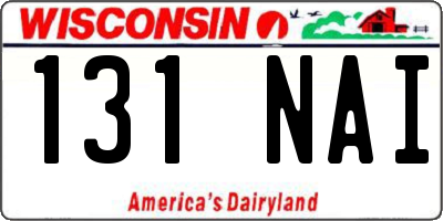WI license plate 131NAI