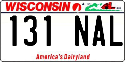 WI license plate 131NAL