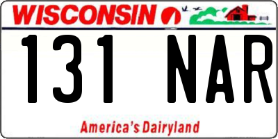 WI license plate 131NAR