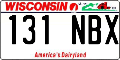 WI license plate 131NBX