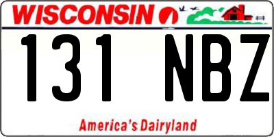 WI license plate 131NBZ