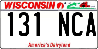 WI license plate 131NCA