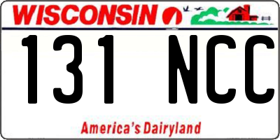 WI license plate 131NCC