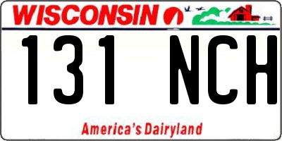WI license plate 131NCH
