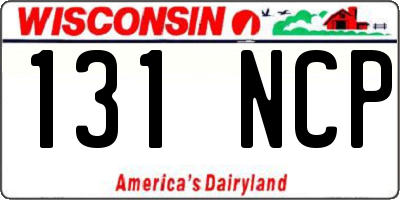 WI license plate 131NCP