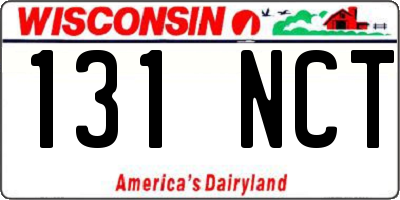 WI license plate 131NCT