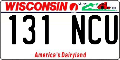 WI license plate 131NCU