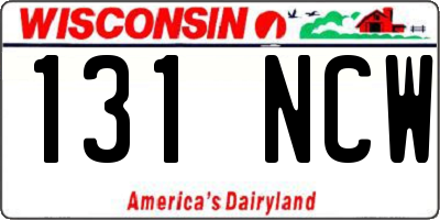 WI license plate 131NCW