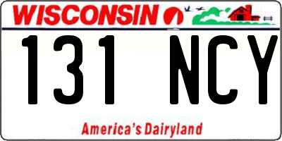 WI license plate 131NCY