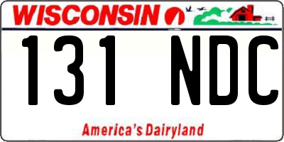 WI license plate 131NDC
