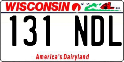 WI license plate 131NDL