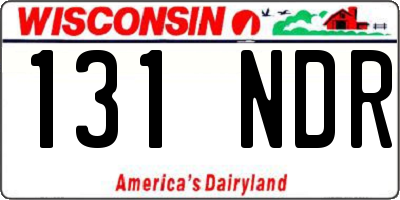 WI license plate 131NDR