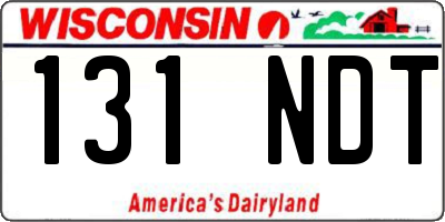 WI license plate 131NDT