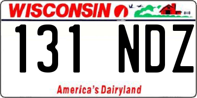 WI license plate 131NDZ