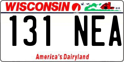 WI license plate 131NEA